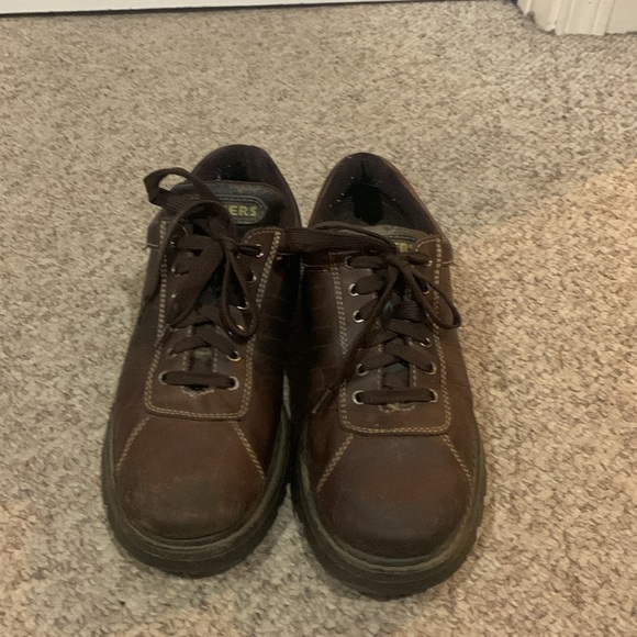 Vtg 90s Y2K Skechers platform bowling Oxford Y2K lace up shoes sz 9 - Picture 3 of 8